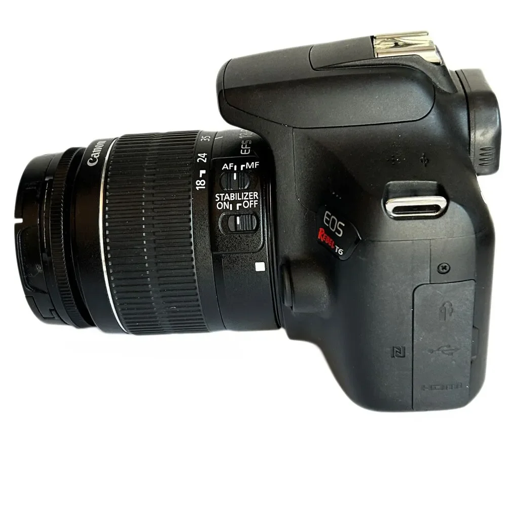 Canon EOS Rebel T6 DSLR Camera with EF-S 18-55mm Zoom Lens Black DS126621
